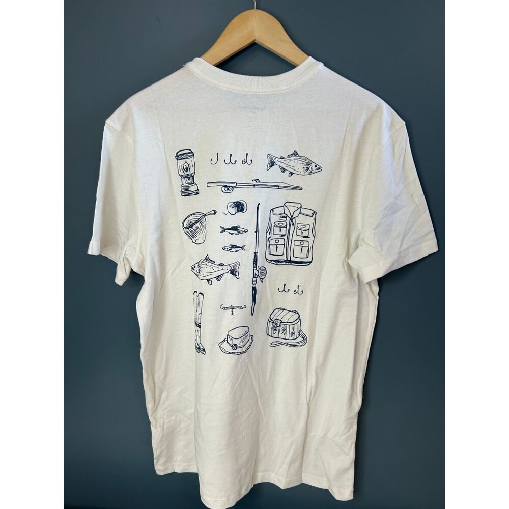 NWT Men's M Short Sleeve Graphic T-Shirt - Goodfellow & Co Ivory Medium